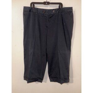 Avenue Pants Black Cuff Office Casual Size 22